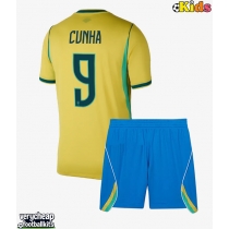 Brazil Matheus Cunha #9 Replica Home Minikit World Cup 2026 Short Sleeve (+ pants)